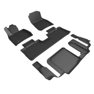 Mercedes-Benz Eqs Floor Mat Set - Front + Rear - 3D MAXpider - Kagu - Black - `23-`24 Mercedes-Benz Eqs Floor Mat Set - Front + Rear - 3D MAXpider - Kagu - Black - `23-`24